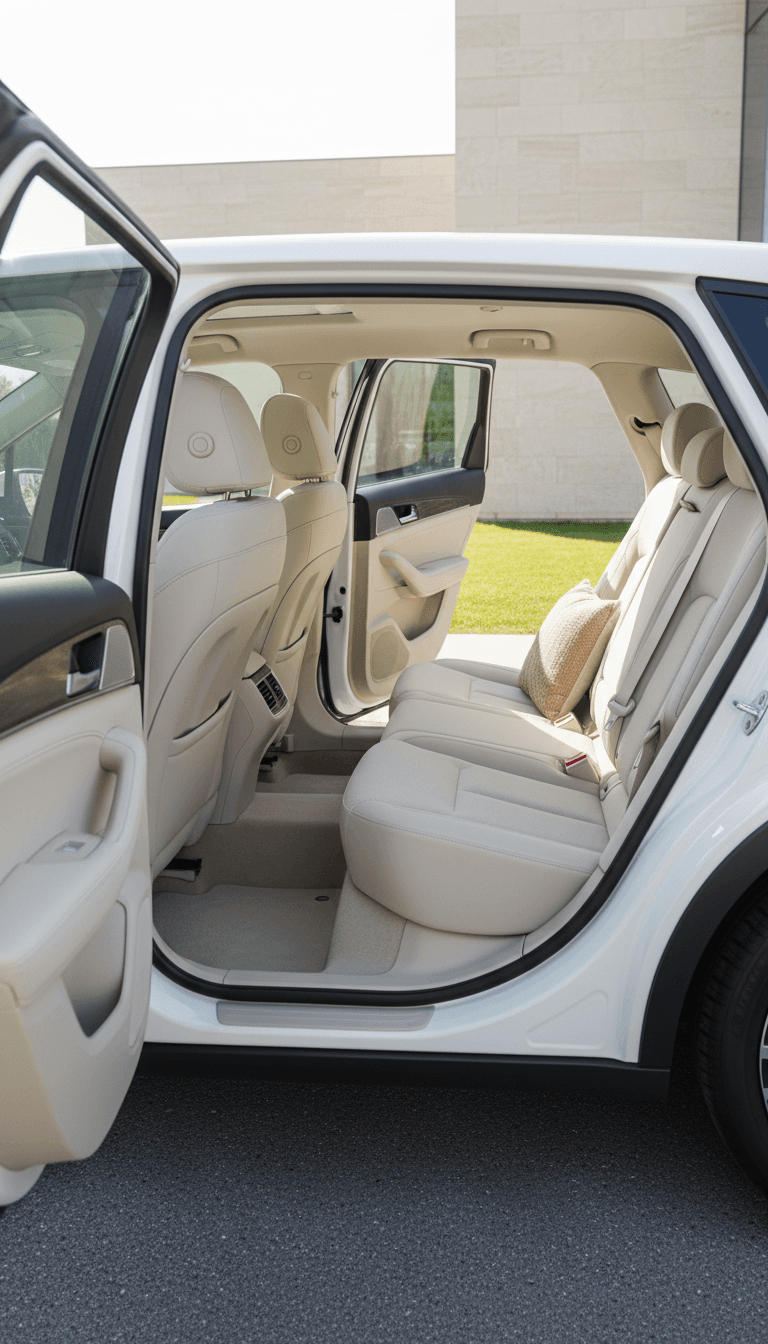 Spacious back seat ideal for passenger comfort